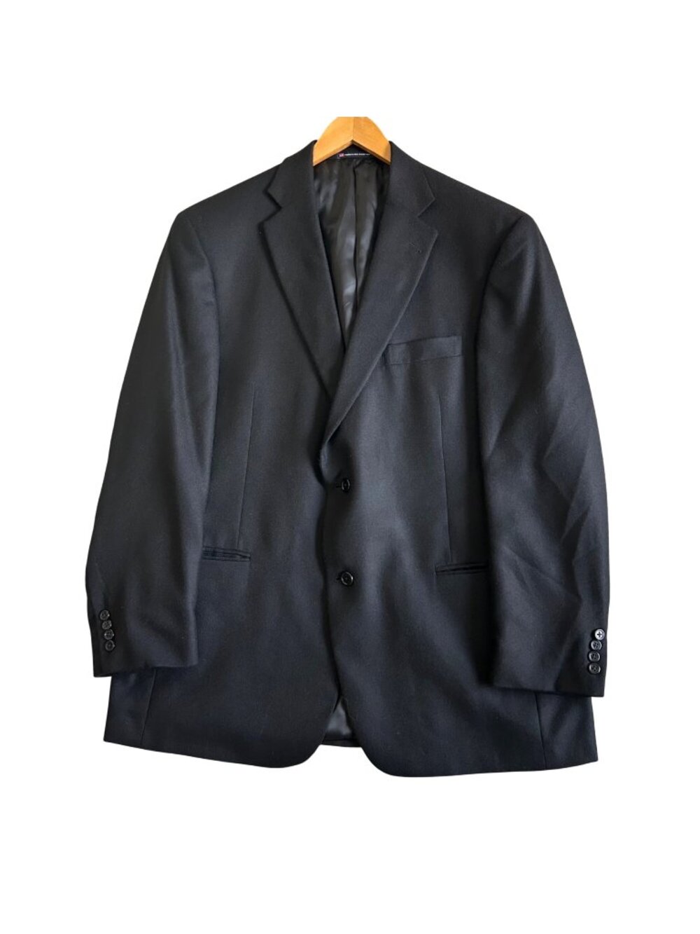 Loro Piana Men's Sz 46L Black Sport Coat 100% Worsted Spun Cashmere